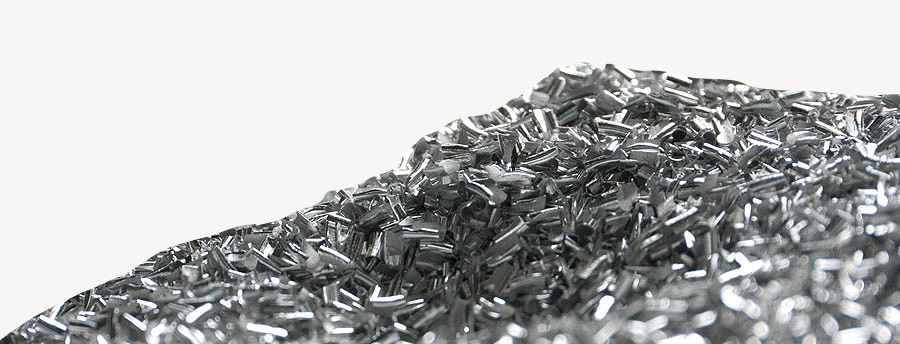 Abstrakte Grafik mit silber metallischen Spähnen
